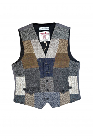 Upcycled Harris Tweed Patchwork Waistcoat (HTMWPS1)