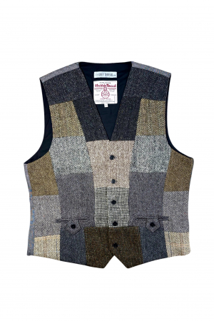 Upcycled Harris Tweed Patchwork Waistcoat (HTMWPL2)