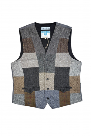 Upcycled Harris Tweed Patchwork Waistcoat (HTMWPL3)