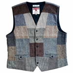 Upcycled Harris Tweed Patchwork Waistcoat (HTMWP4XL5)