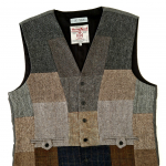 Upcycled Harris Tweed Patchwork Waistcoat (HTMWP3XL2)