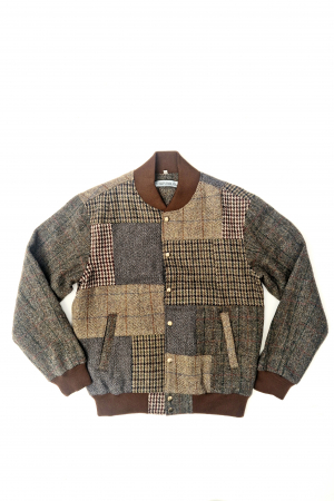 Upcycled Harris Tweed Bomber Jacket (HTMJBXL2)