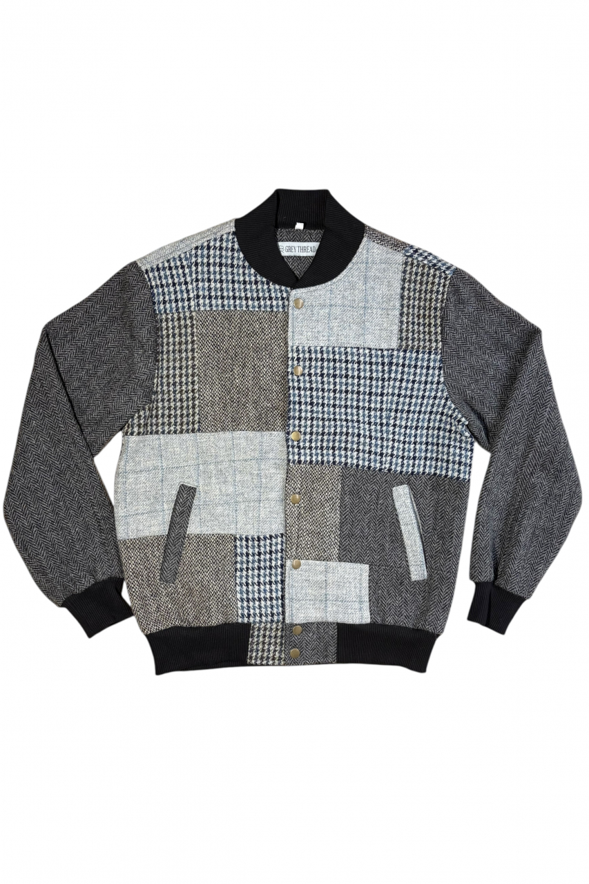Upcycled Harris Tweed Bomber Jacket (HTMJBM1) – Grey Thread Shop