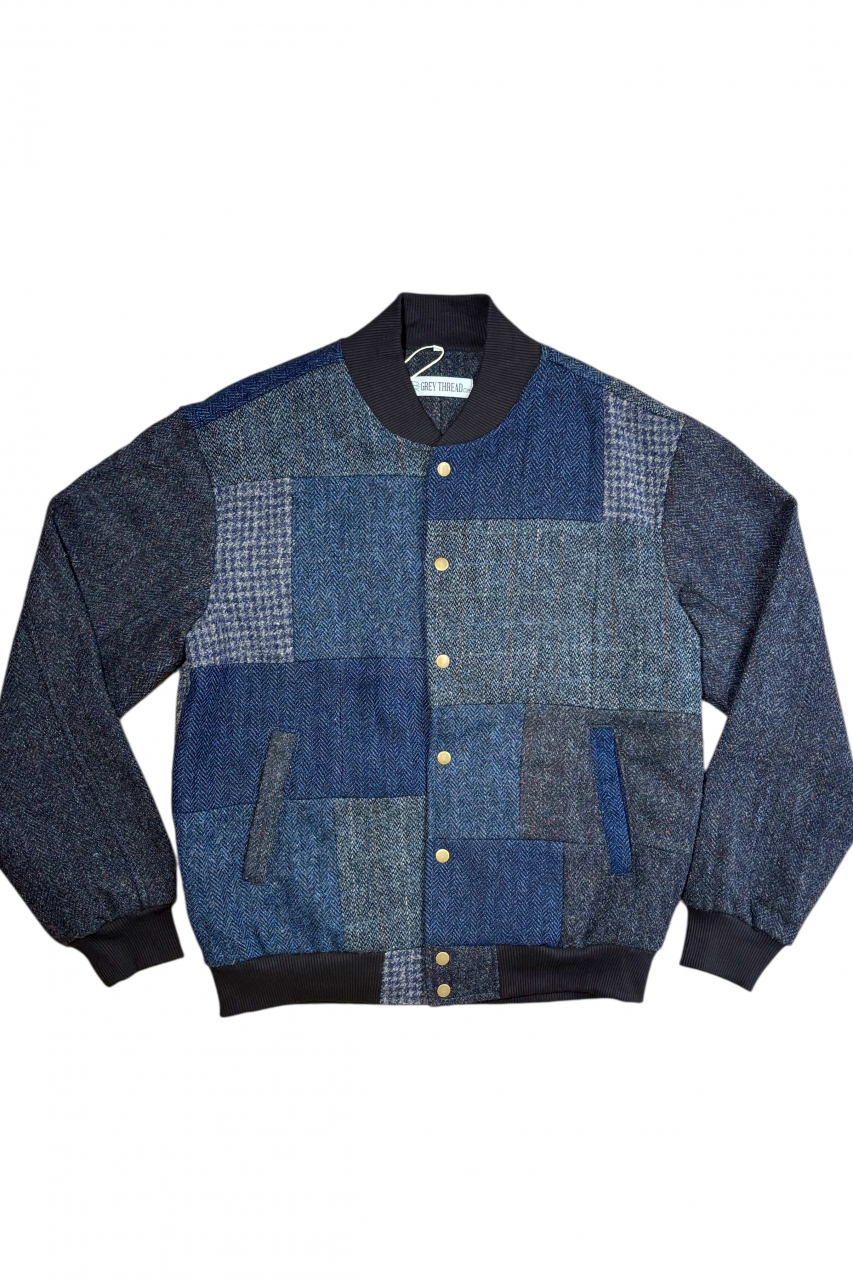 Upcycled Harris Tweed Bomber Jacket (HTMJB2XL2) – Grey Thread Shop
