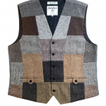 Upcycled Harris Tweed Patchwork Waistcoat (HTMWP3XL5)