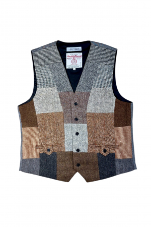 Upcycled Harris Tweed Patchwork Waistcoat (HTMWPL5)