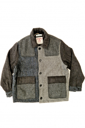 Upcycled Harris Tweed Patch Pocket Jacket (HTMJPP4XL4)