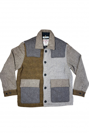 Upcycled Harris Tweed Patch Pocket Jacket (HTMJPP2XL1)