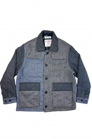 Upcycled Harris Tweed Patch Pocket Jacket (HTMJPP3XL7)