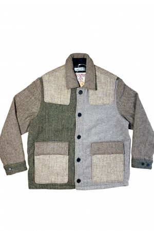Upcycled Harris Tweed Patch Pocket Jacket (HTMJPP4XL1)