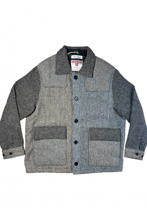 Upcycled Harris Tweed Patch Pocket Jacket (HTMJPP4XL2)