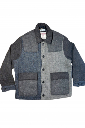 Upcycled Harris Tweed Patch Pocket Jacket (HTMJPP4XL4)