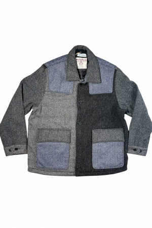 Upcycled Harris Tweed Patch Pocket Jacket (HTMJPP4XL5)