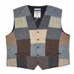 Upcycled Harris Tweed Patchwork Waistcoat (HTMWP8XL1)