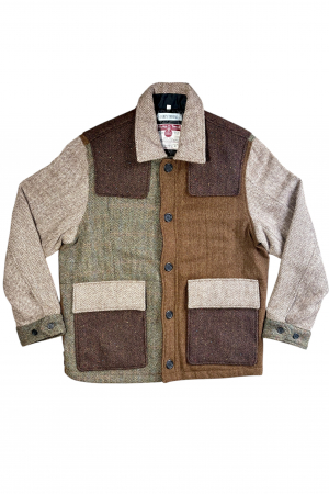 Upcycled Harris Tweed Patch Pocket Jacket (HTMJPPXL2)